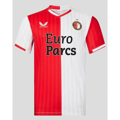 Feyenoord Thuis tenue Mensen 2023-24 Korte Mouw Goedkope voetbalshirts kids